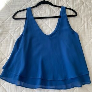 Layer cobalt blue top